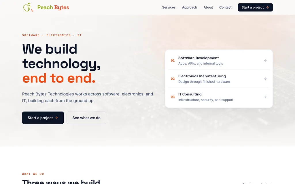 Peach Bytes website