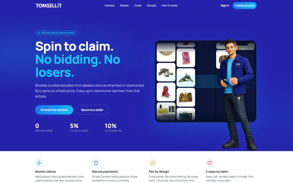 TOMSELLiT website